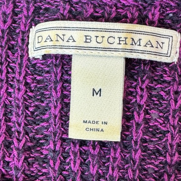 Dana Buchman Women's Sweater Size M Fuchsia/Black Long Sleeve - Picture 6 of 8